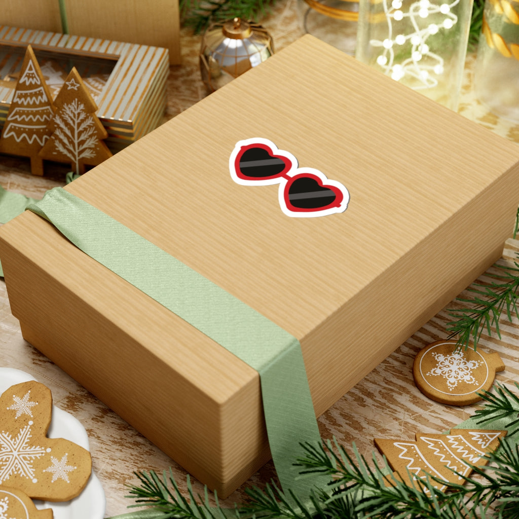 Heart Sunglasses Sticker 💖 Cute Aesthetic Vinyl Sticker